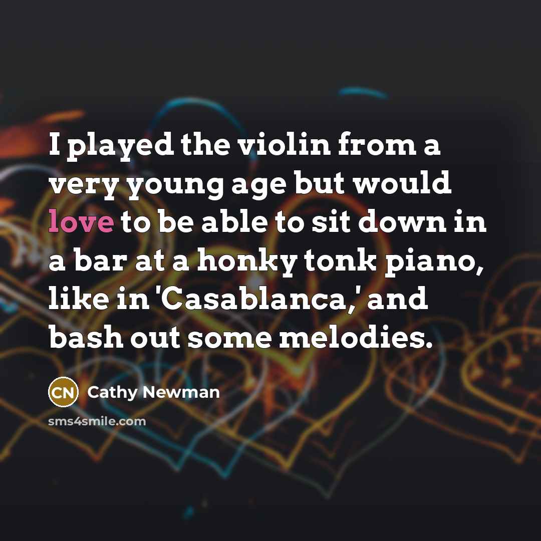 “I played the violin from a very young age but…” quote by Cathy Newman