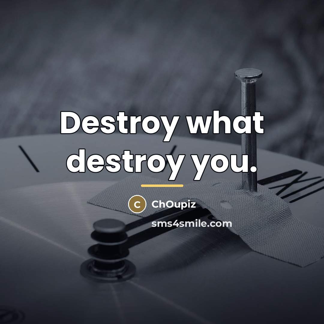 “Destroy what destroy you.…” quote by ChOupiz