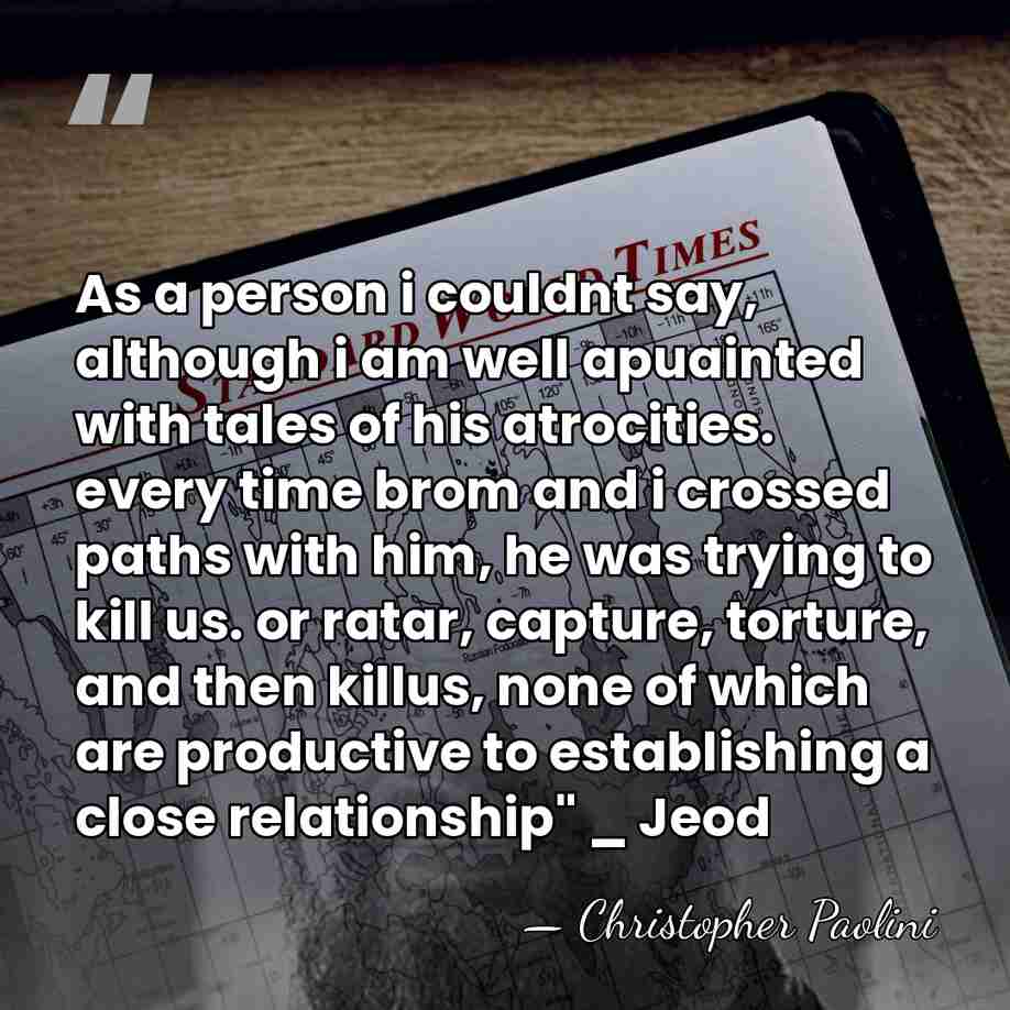 As a person i couldnt say, although i am well apuainted with&hellip; - Christopher Paolini