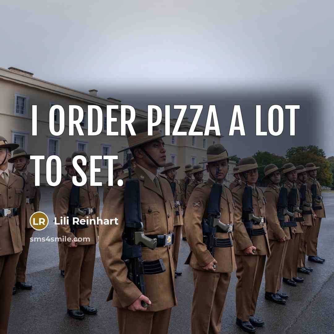 “I order pizza a lot to set.…” quote by Lili Reinhart