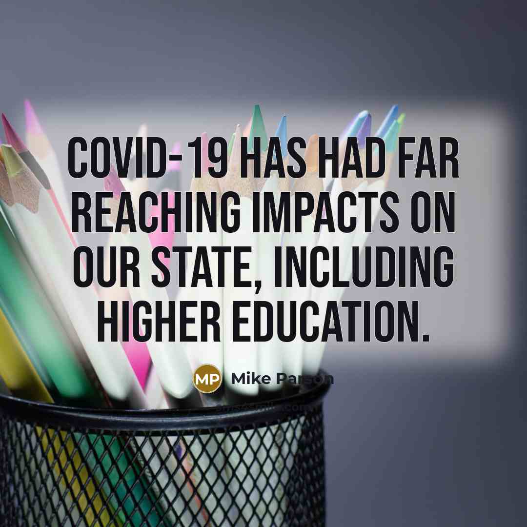 “COVID-19 has had far reaching impacts on our state, including…” quote by Mike Parson