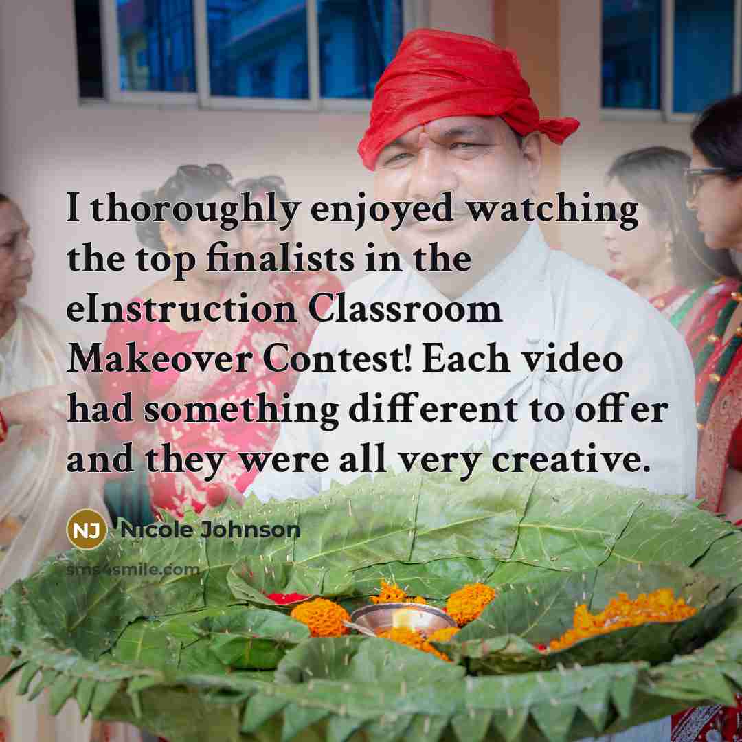 “I thoroughly enjoyed watching the top finalists in the eInstruction…” quote by Nicole Johnson