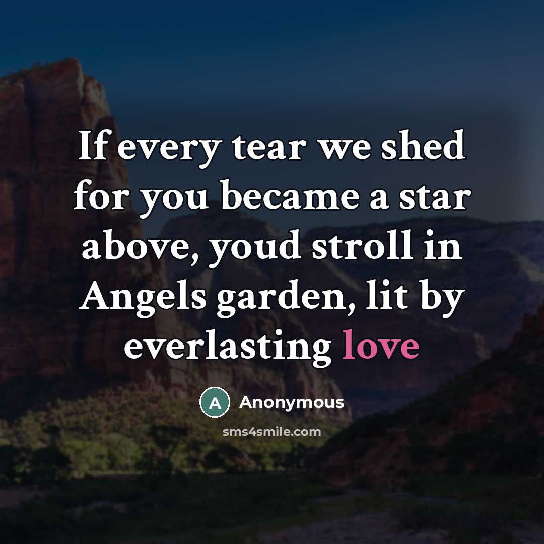 “If every tear we shed for you became a star…” quote by Anonymous