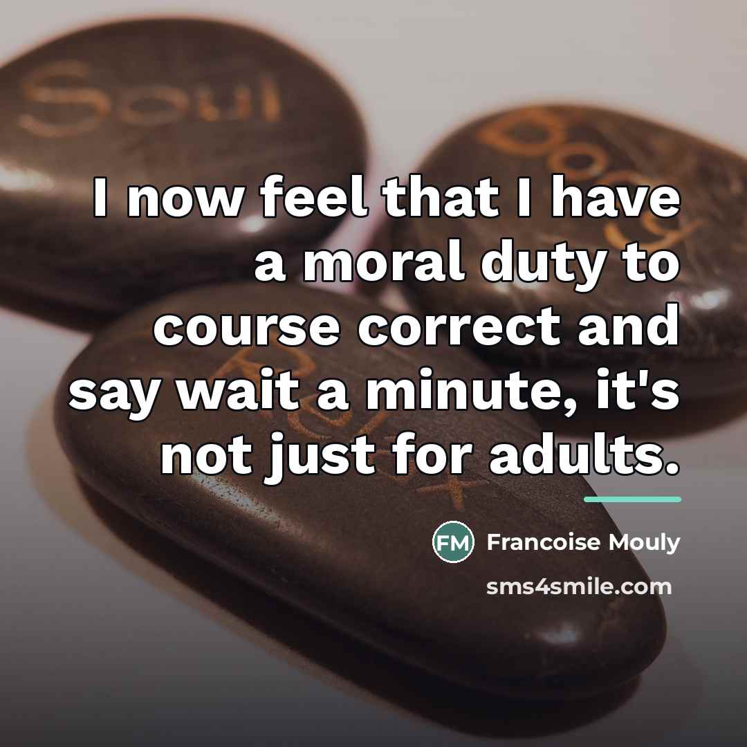 “I now feel that I have a moral duty to…” quote by Francoise Mouly
