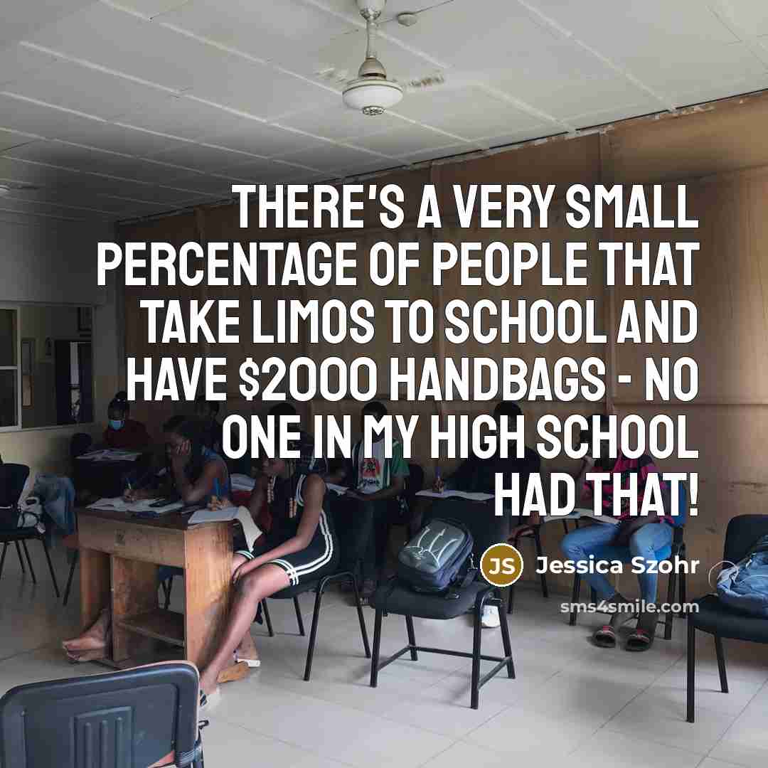 “There's a very small percentage of people that take limos…” quote by Jessica Szohr