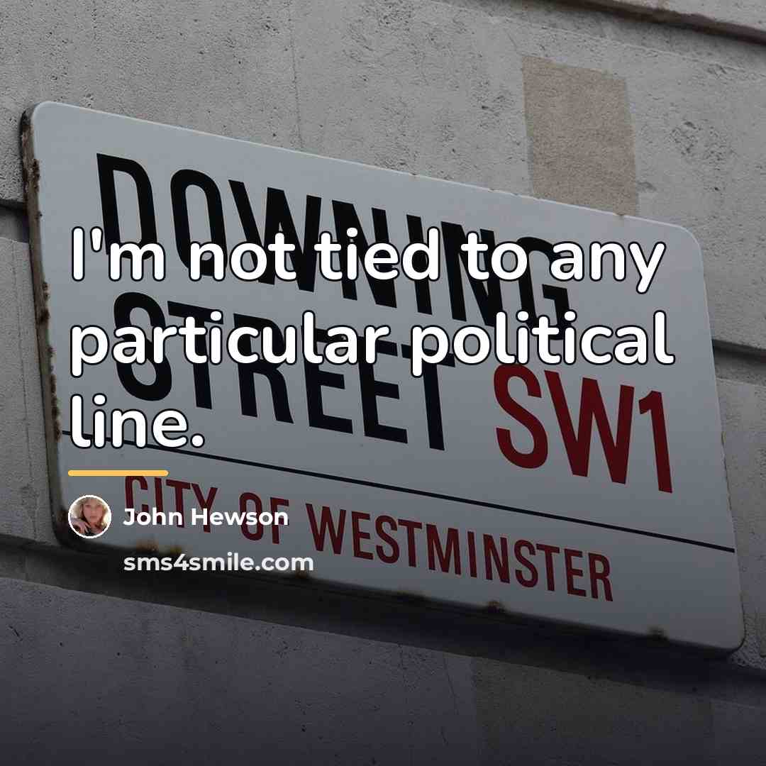 “I'm not tied to any particular political line.…” quote by John Hewson