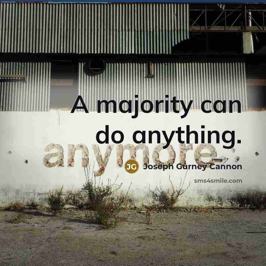 “A majority can do anything.…” quote by Joseph Gurney Cannon