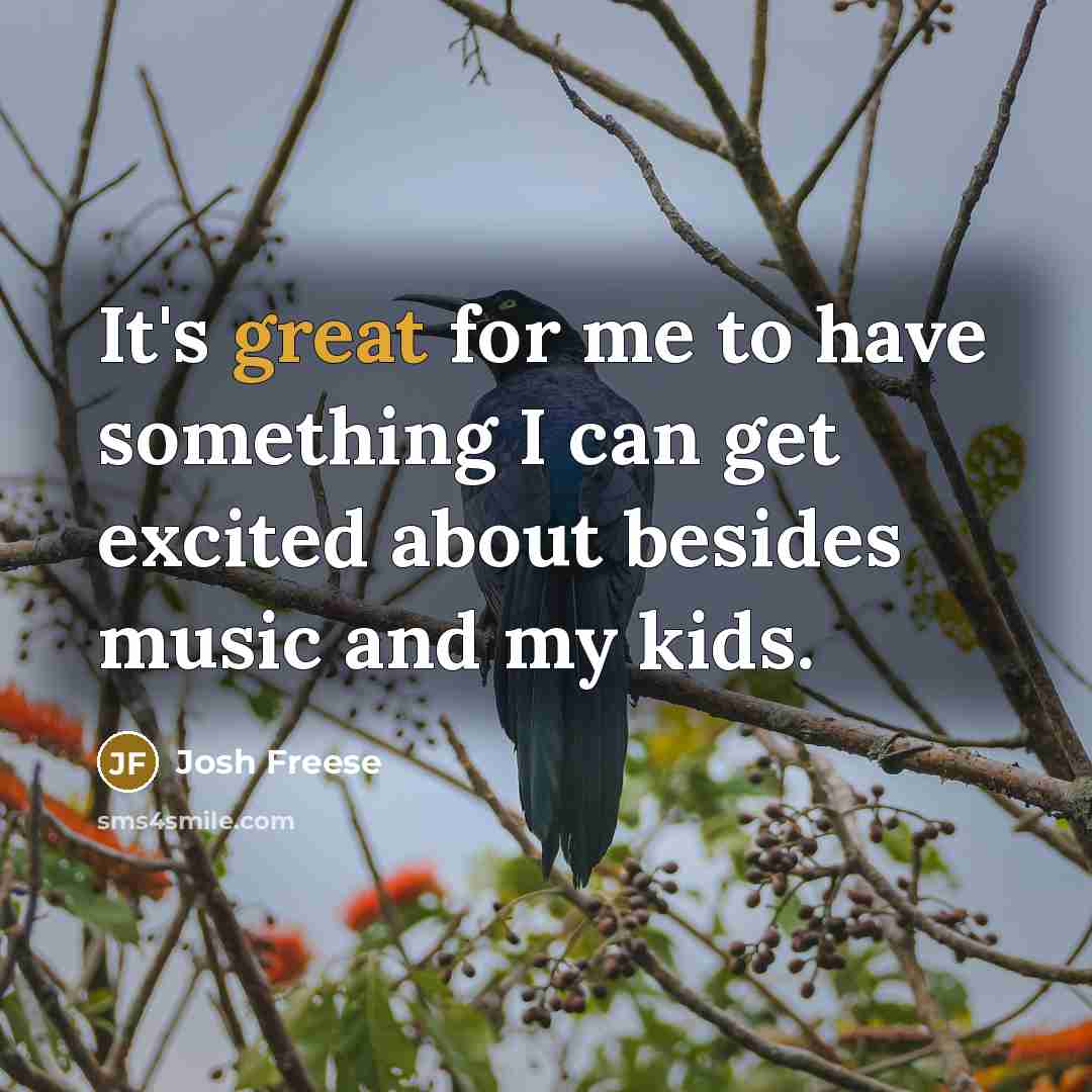 “It's great for me to have something I can get…” quote by Josh Freese