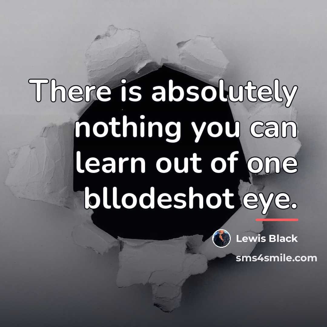 “There is absolutely nothing you can learn out of one…” quote by Lewis Black