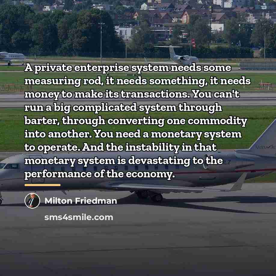 “A private enterprise system needs some measuring rod, it needs…” quote by Milton Friedman