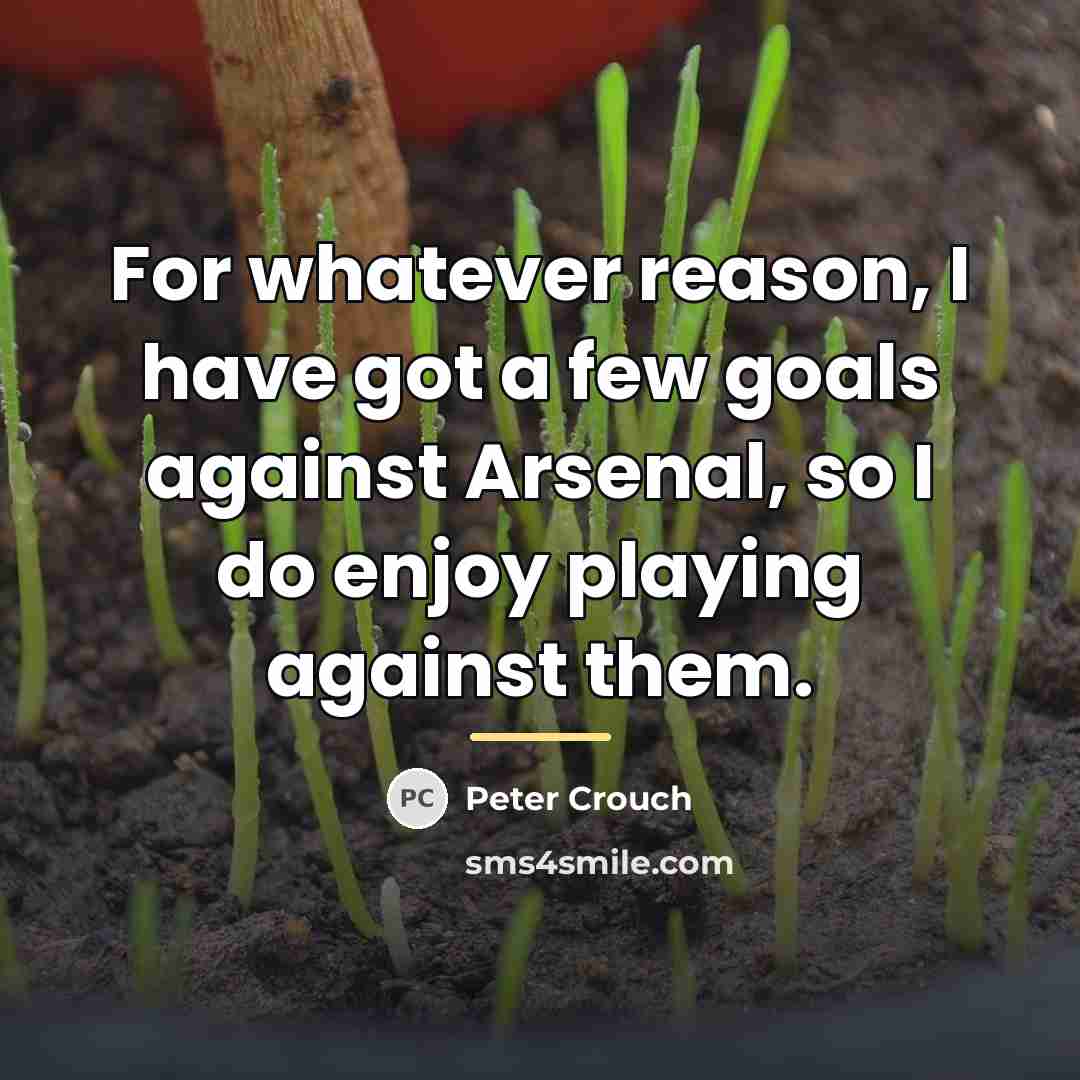 “For whatever reason, I have got a few goals against…” quote by Peter Crouch