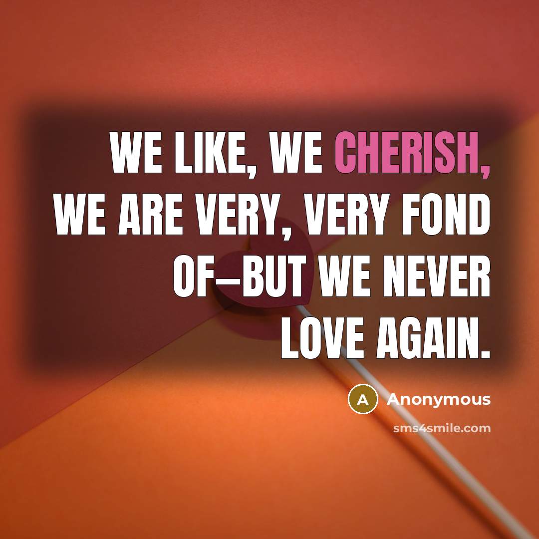 “We like, we cherish, we are very, very fond of—but…” quote by Anonymous