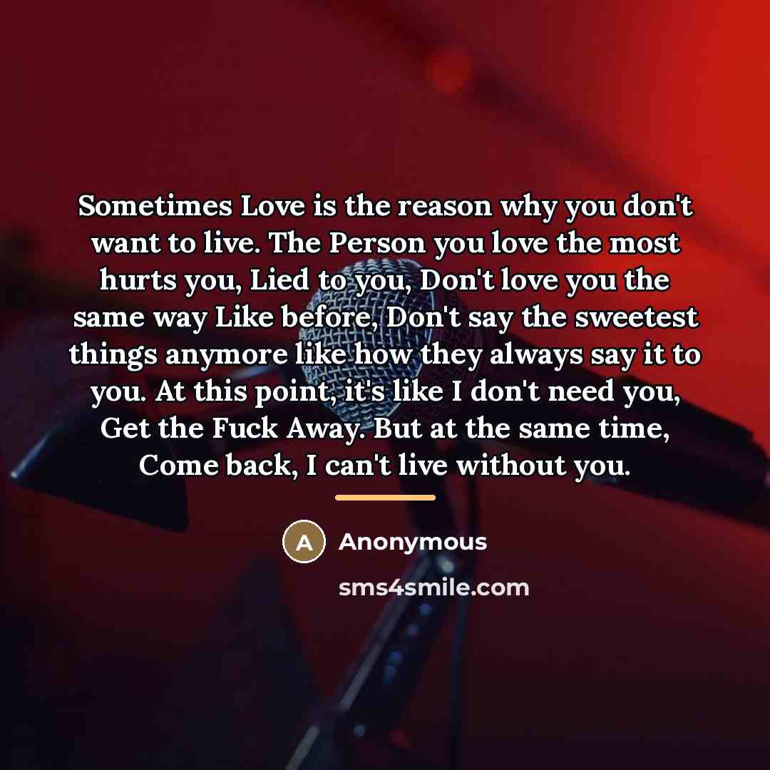 “Sometimes Love is the reason why you don't want to…” quote by Anonymous