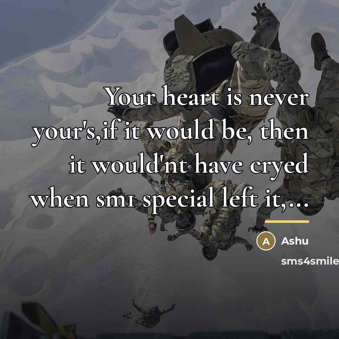 “Your heart is never your's,if it would be, then it…” quote by Ashu