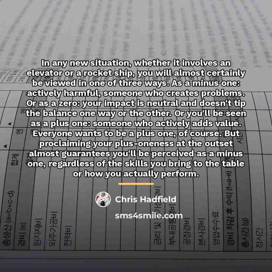 “In any new situation, whether it involves an elevator or…” quote by Chris Hadfield