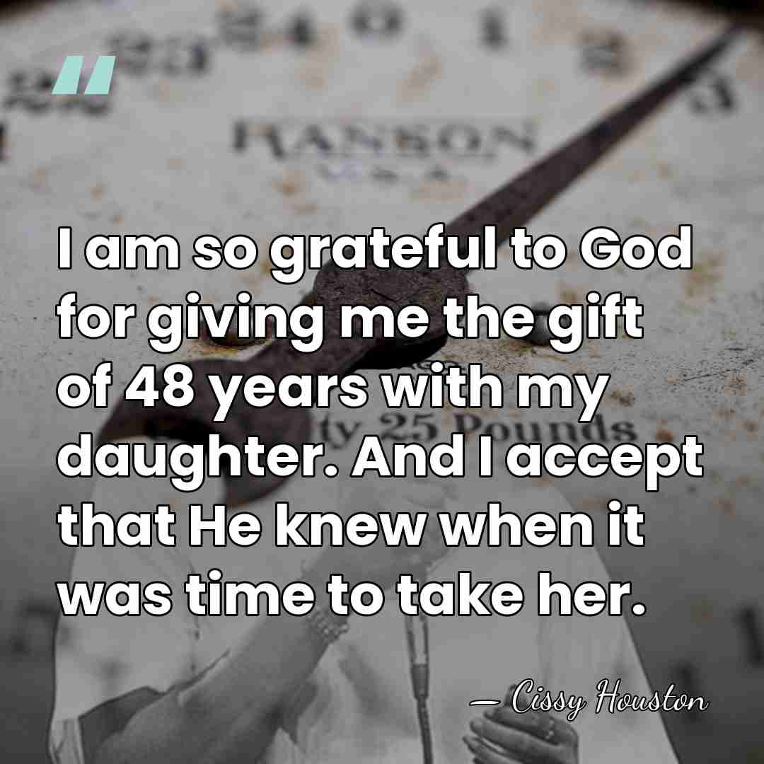 I am so grateful to God for giving me the gift of&hellip; - Cissy Houston