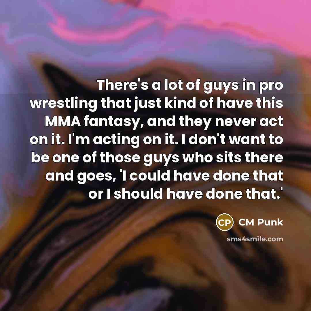“There's a lot of guys in pro wrestling that just…” quote by CM Punk