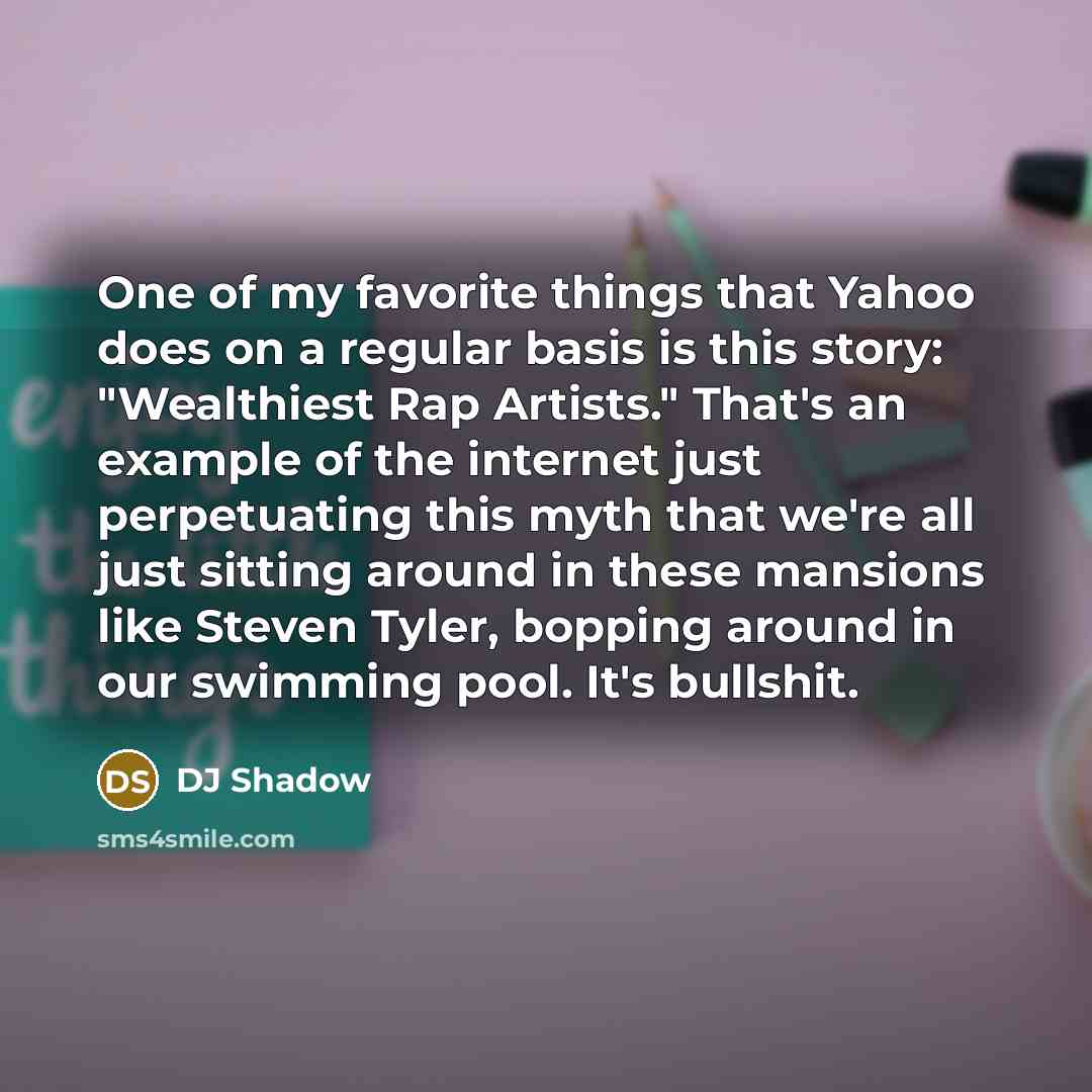 “One of my favorite things that Yahoo does on a…” quote by DJ Shadow
