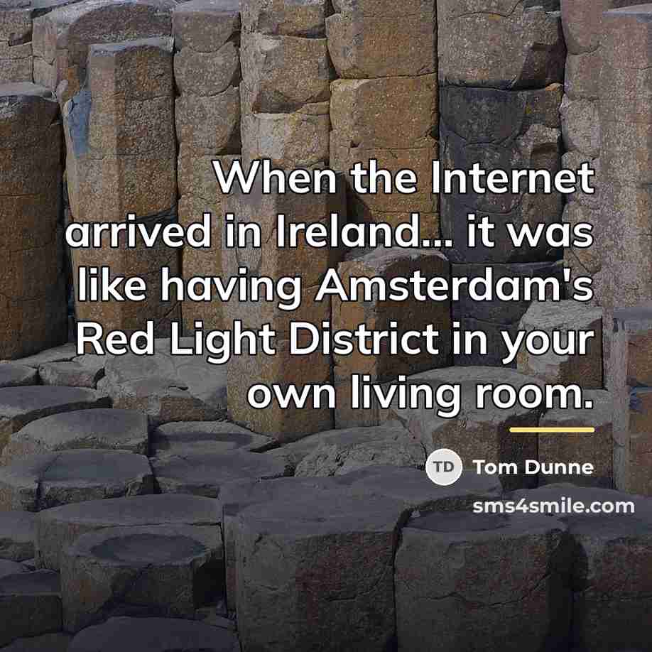 “When the Internet arrived in Ireland... it was like having…” quote by Tom Dunne
