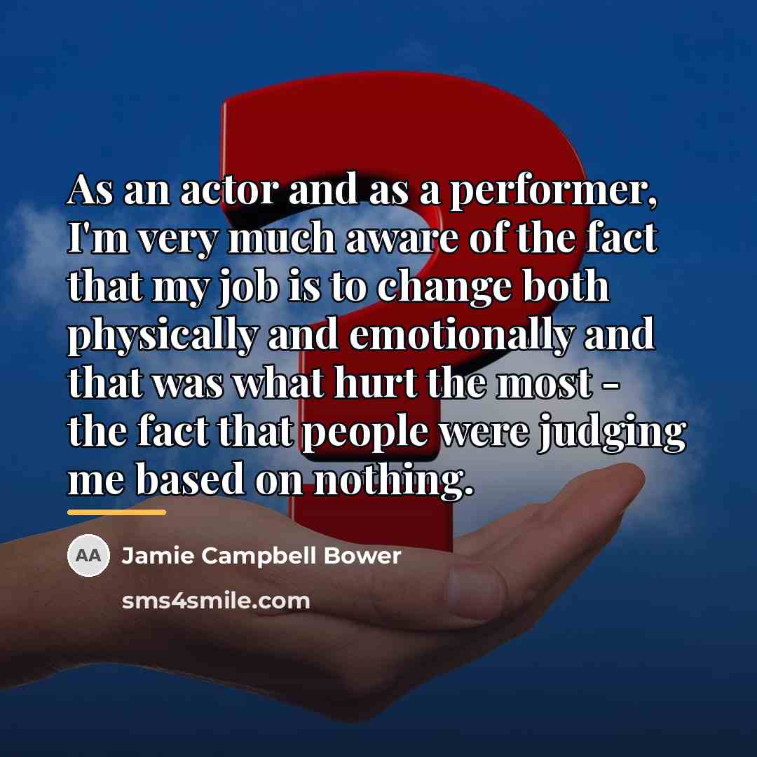 “As an actor and as a performer, I'm very much…” quote by Jamie Campbell Bower