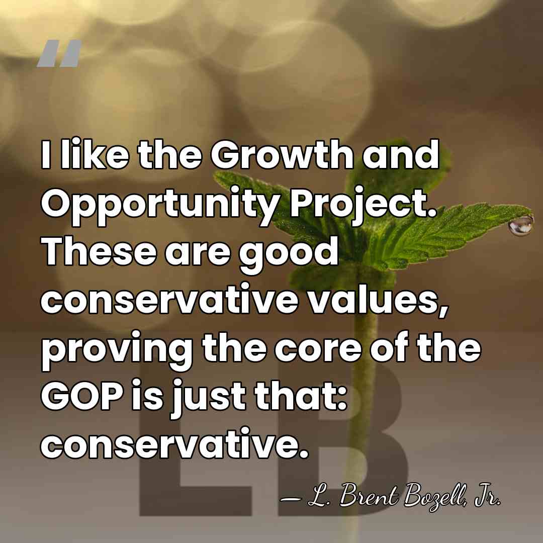 I like the Growth and Opportunity Project. These are good conservative values,&hellip; - L. Brent Bozell, Jr.