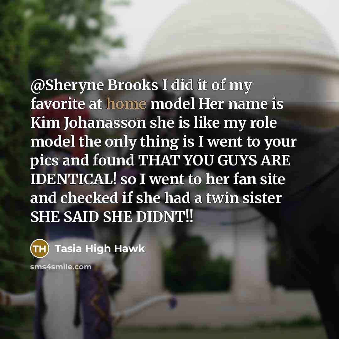 “@Sheryne Brooks I did it of my favorite at home…” quote by Tasia High Hawk