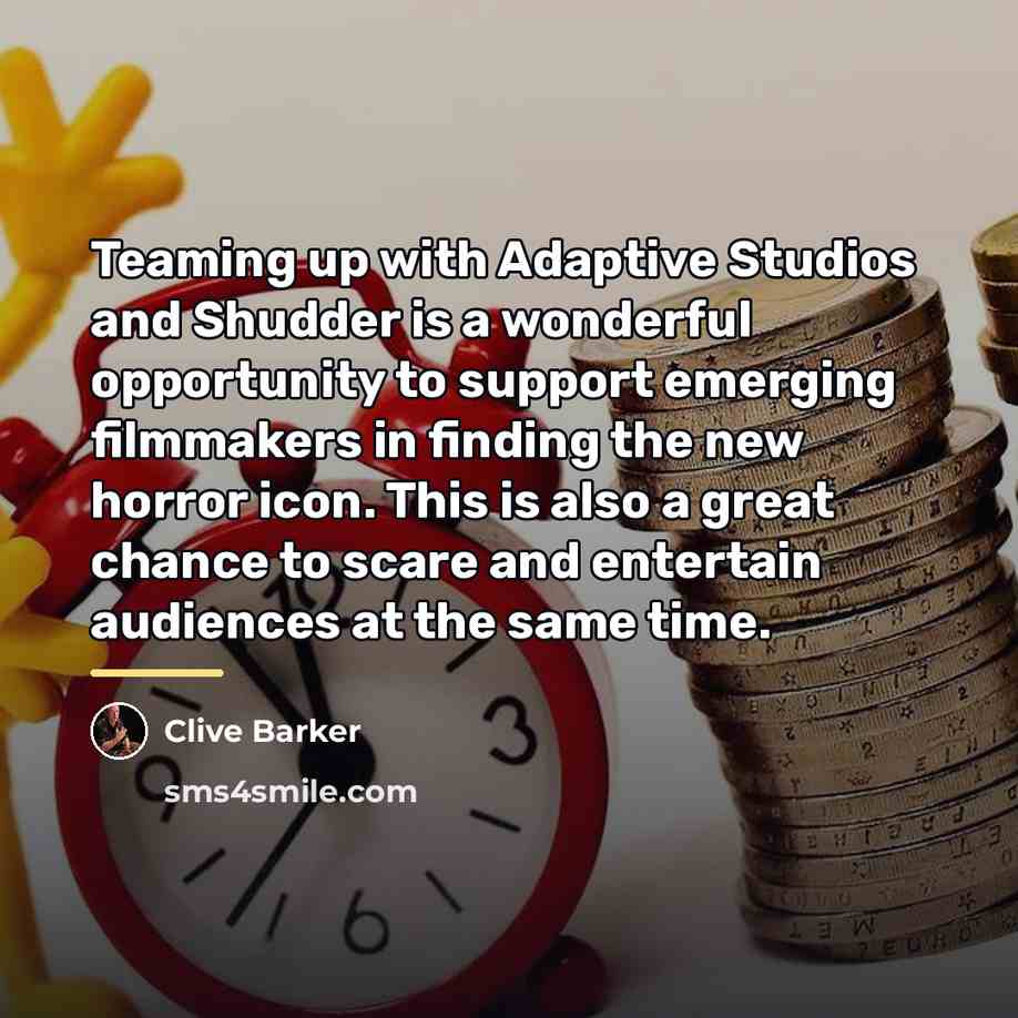 “Teaming up with Adaptive Studios and Shudder is a wonderful…” quote by Clive Barker