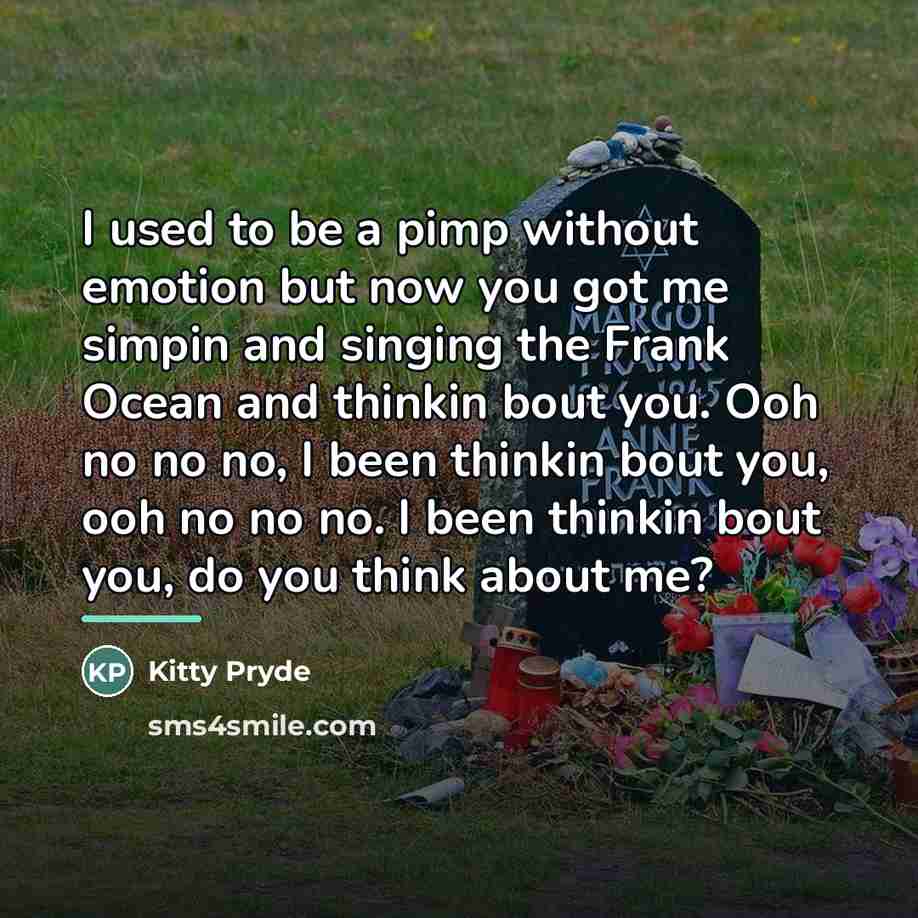 “I used to be a pimp without emotion but now…” quote by Kitty Pryde