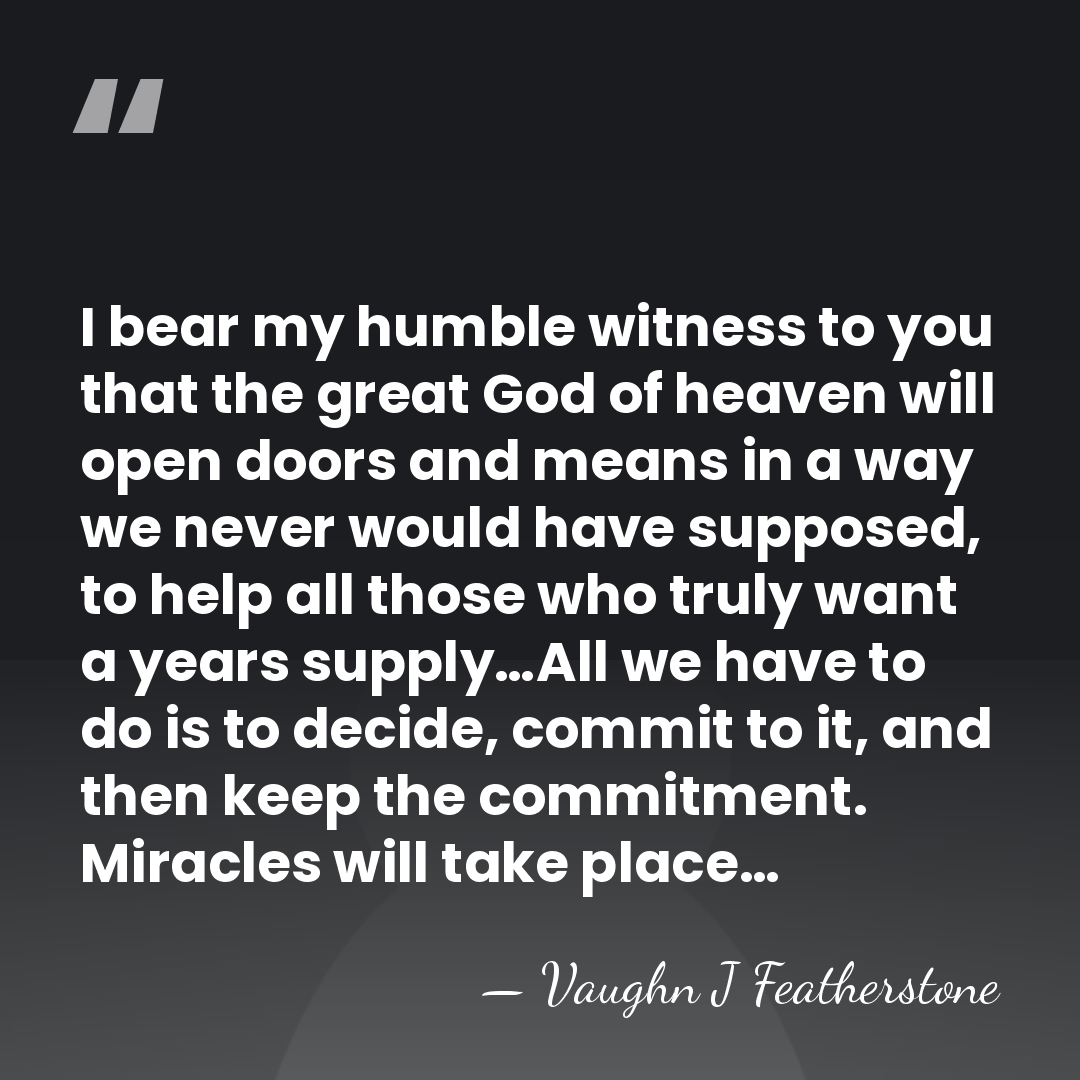 I bear my humble witness to you that the great God of&hellip; - Vaughn J Featherstone