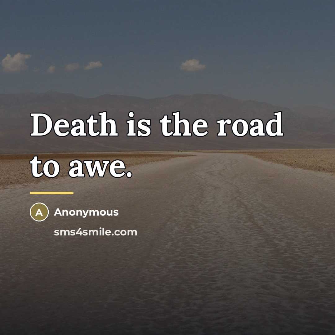 “Death is the road to awe.…” quote by Fernando Hernandez