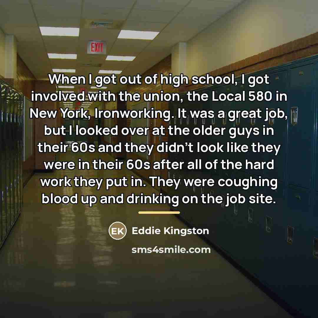 “When I got out of high school, I got involved…” quote by Eddie Kingston