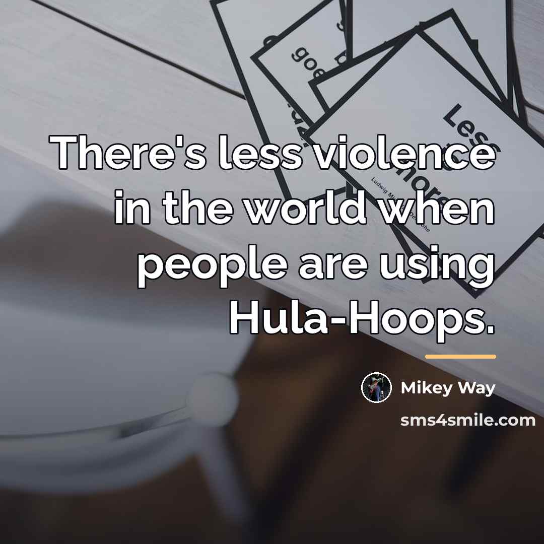 “There's less violence in the world when people are using…” quote by Mikey Way