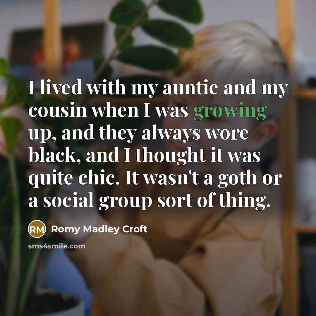 “I lived with my auntie and my cousin when I…” quote by Romy Madley Croft