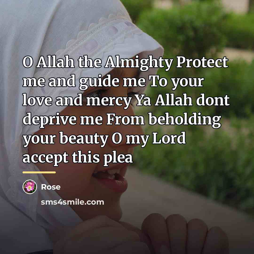 “O Allah the Almighty Protect me and guide me To…” quote by Rose