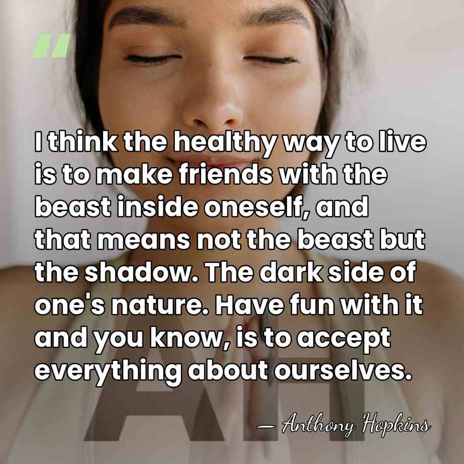 I think the healthy way to live is to make friends with&hellip; - Anthony Hopkins