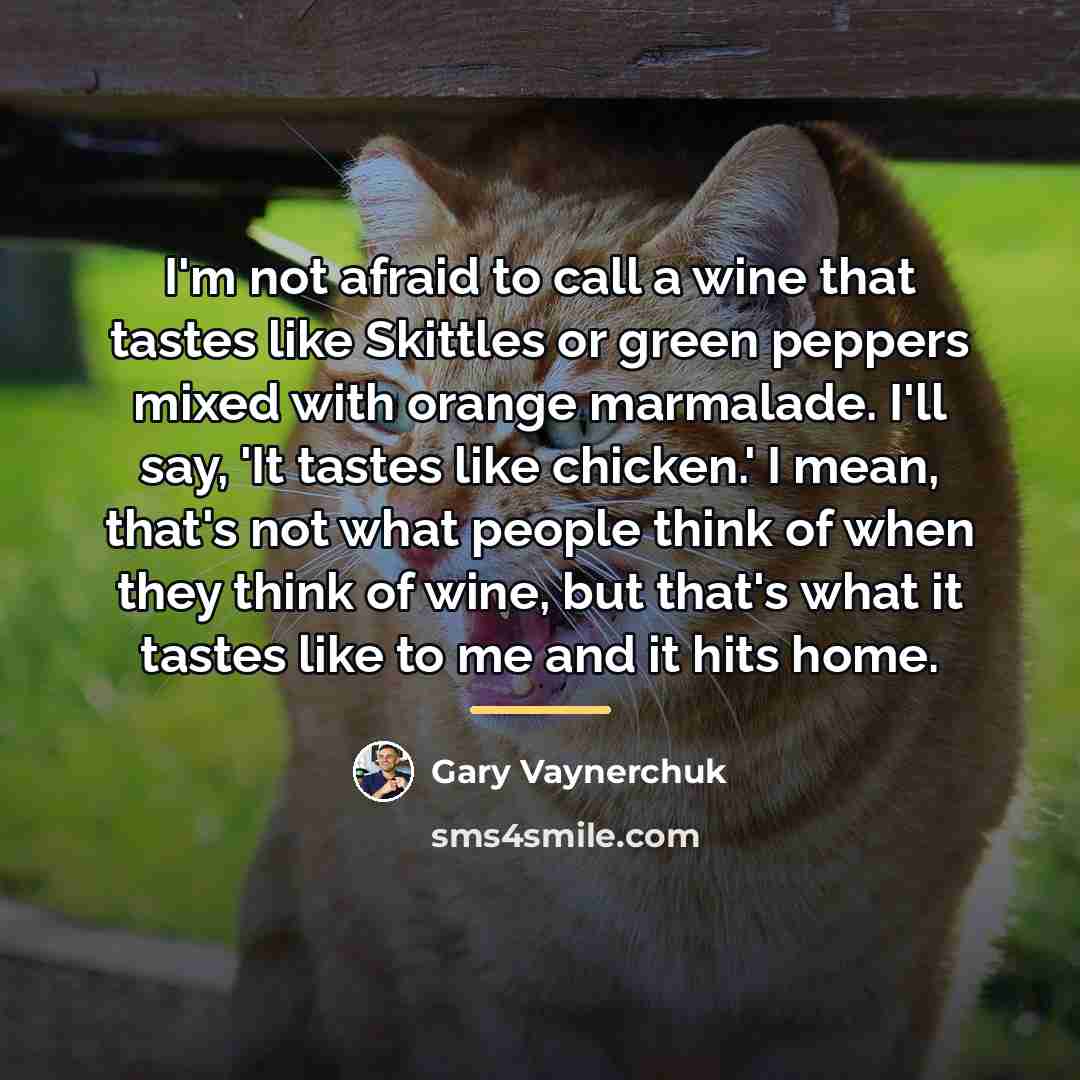 “I'm not afraid to call a wine that tastes like…” quote by Gary Vaynerchuk