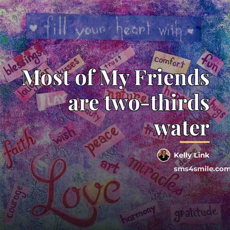 “Most of My Friends are two-thirds water…” quote by Kelly Link