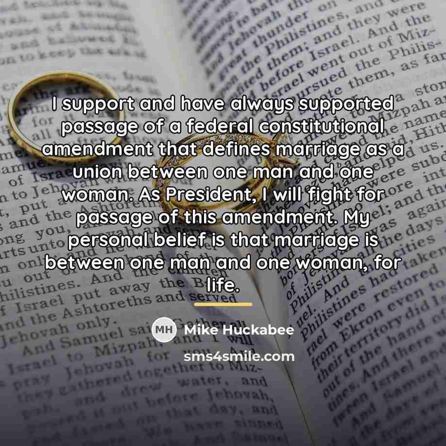 “I support and have always supported passage of a federal…” quote by Mike Huckabee