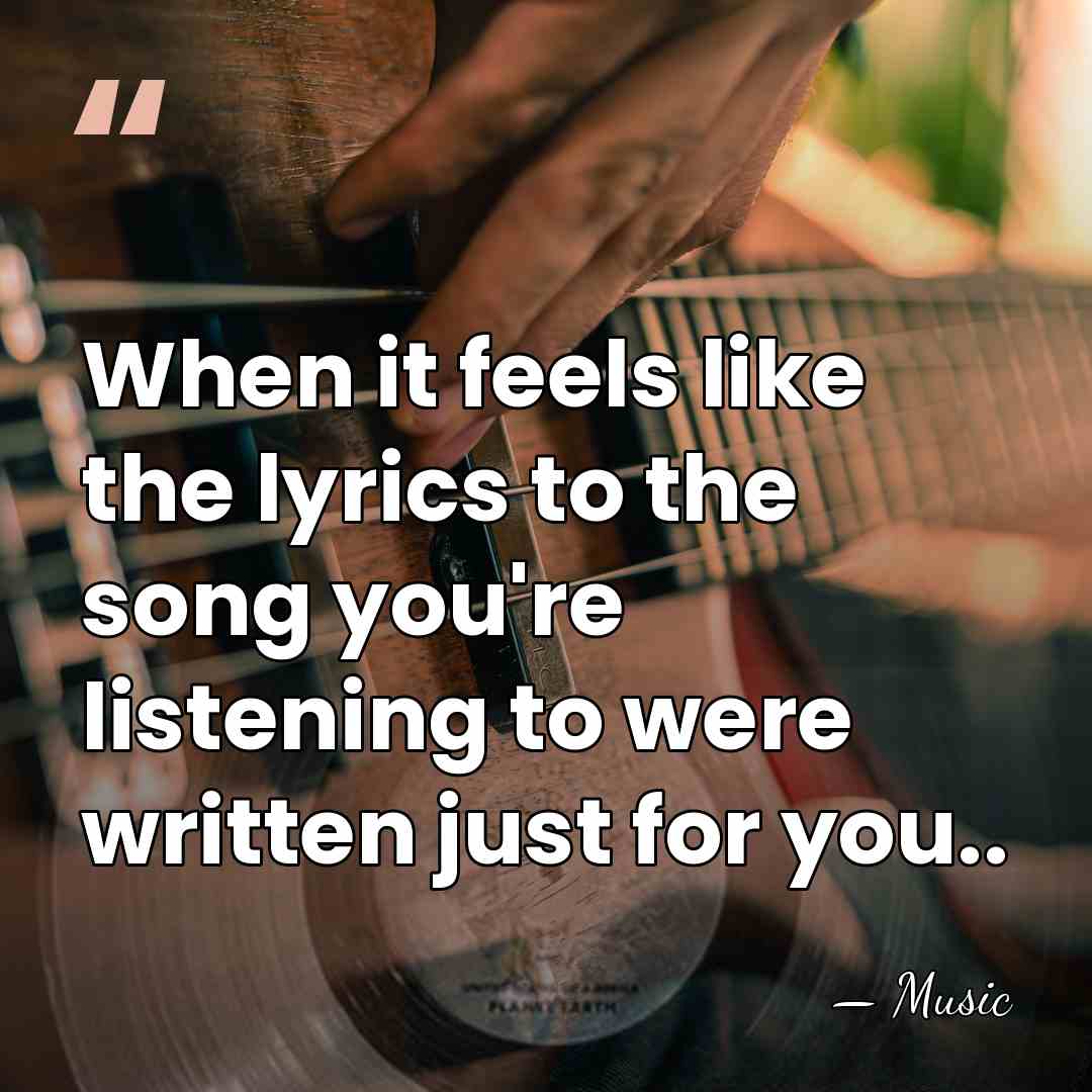 When it feels like the lyrics to the song you're listening to&hellip; - Music