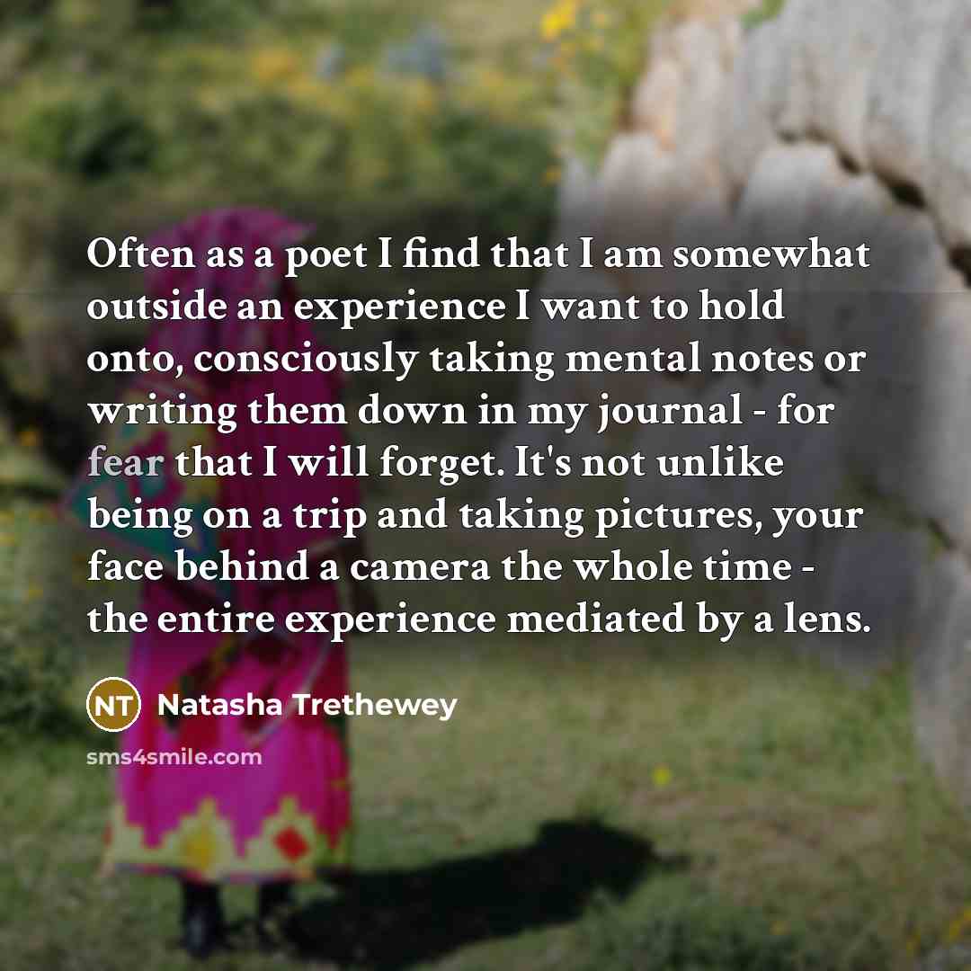 “Often as a poet I find that I am somewhat…” quote by Natasha Trethewey