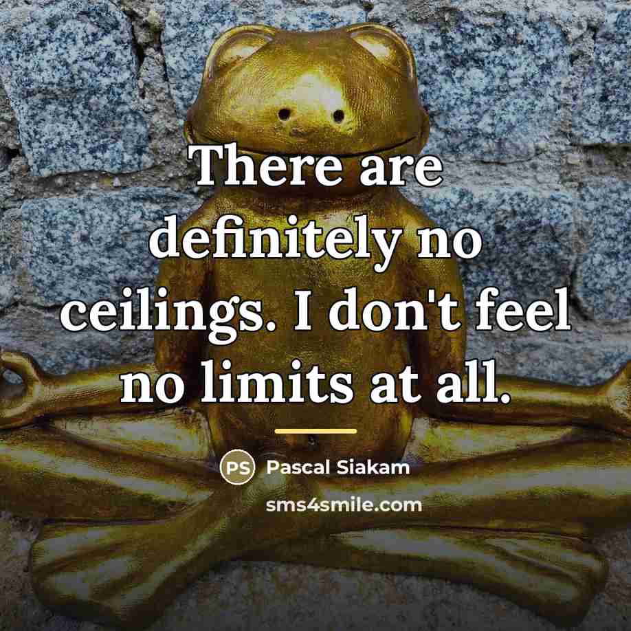 “There are definitely no ceilings. I don't feel no limits…” quote by Pascal Siakam