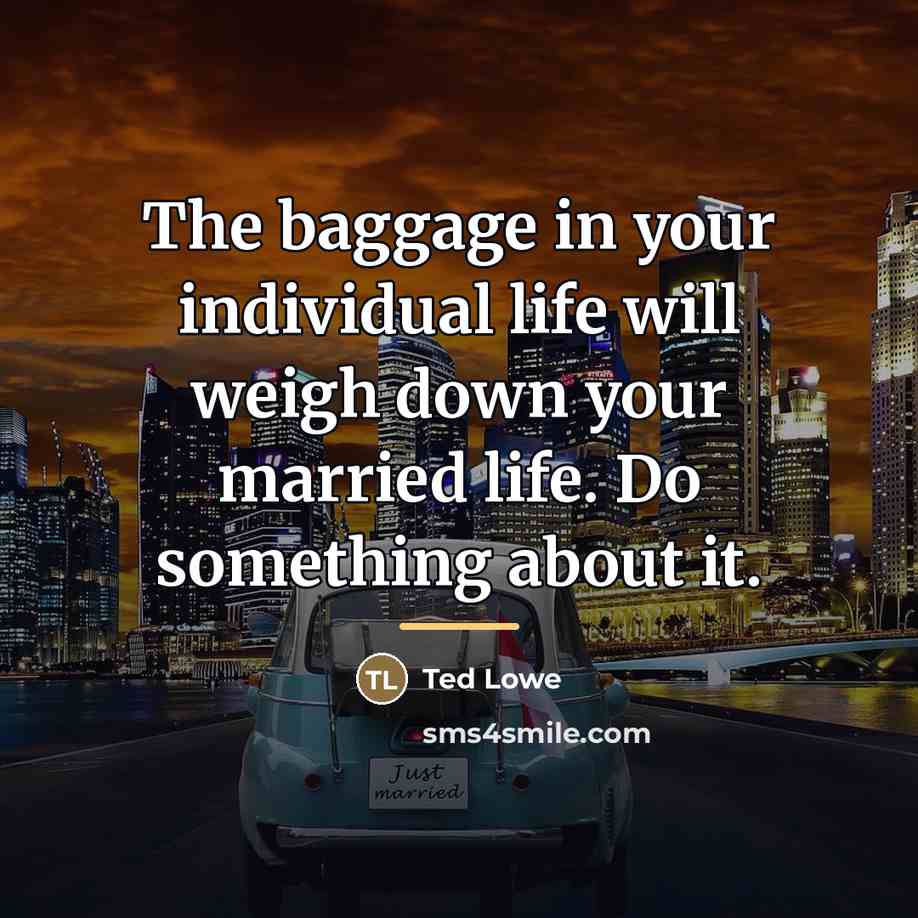 “The baggage in your individual life will weigh down your…” quote by Ted Lowe