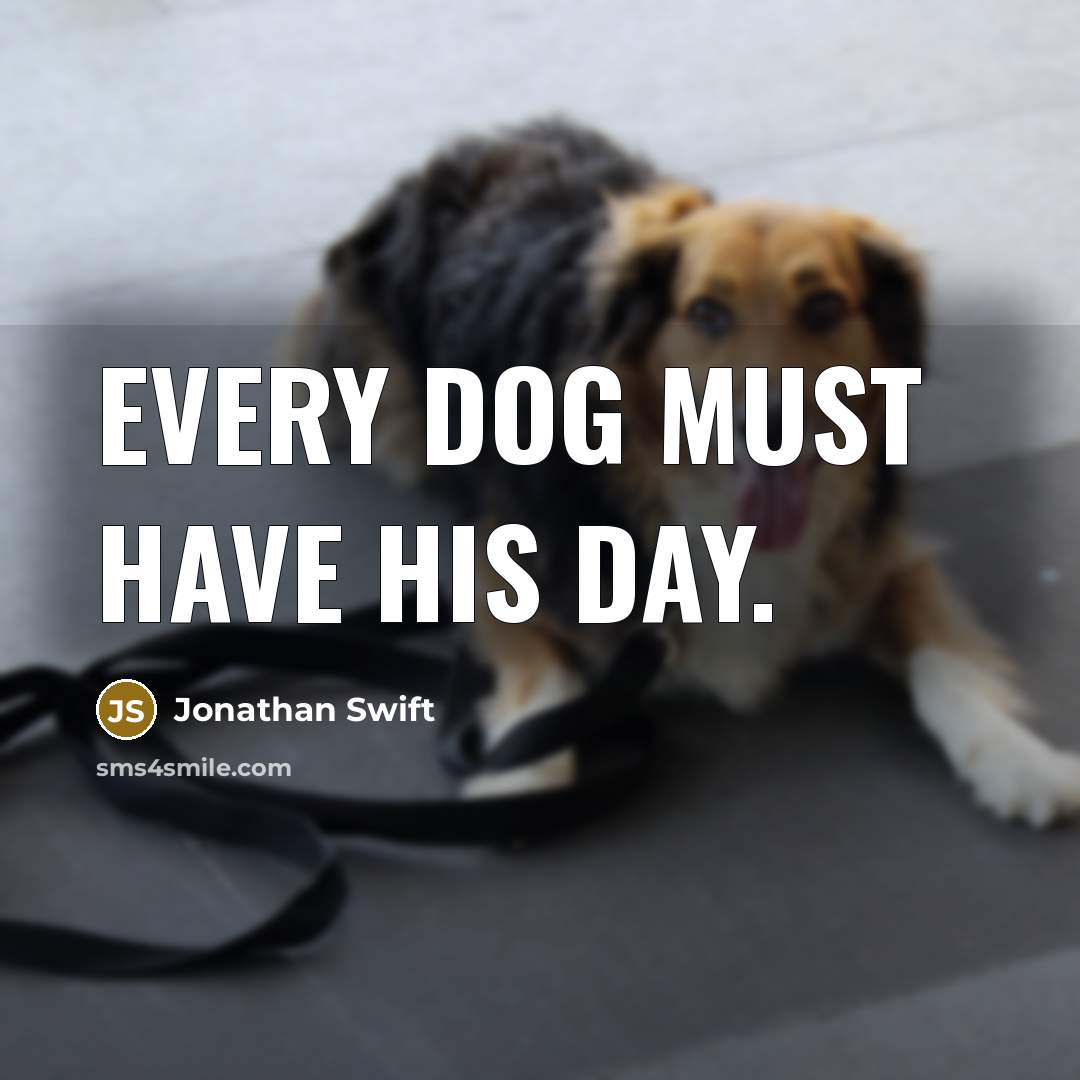 “Every dog must have his day.…” quote by Jonathan Swift