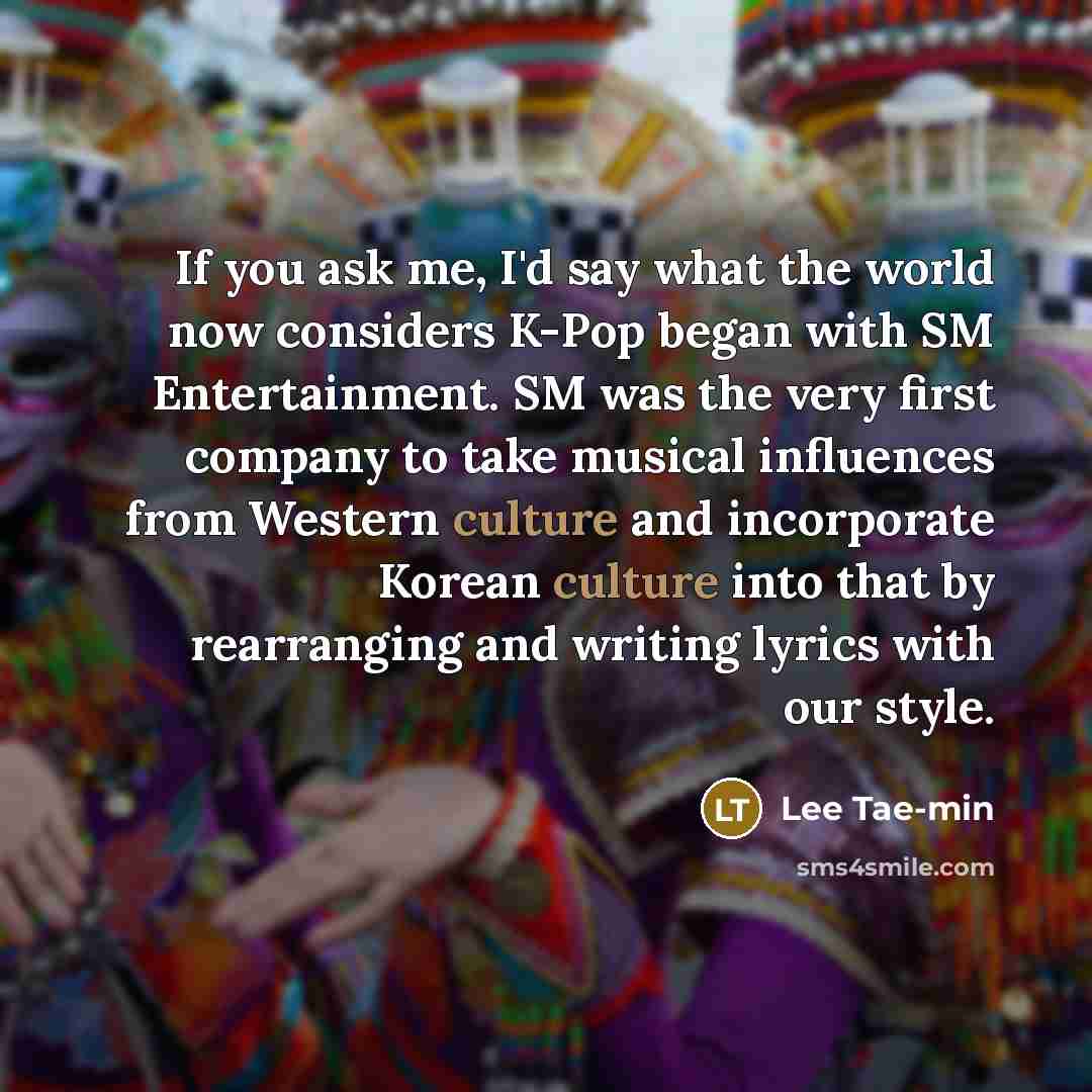 “If you ask me, I'd say what the world now…” quote by Lee Tae-min