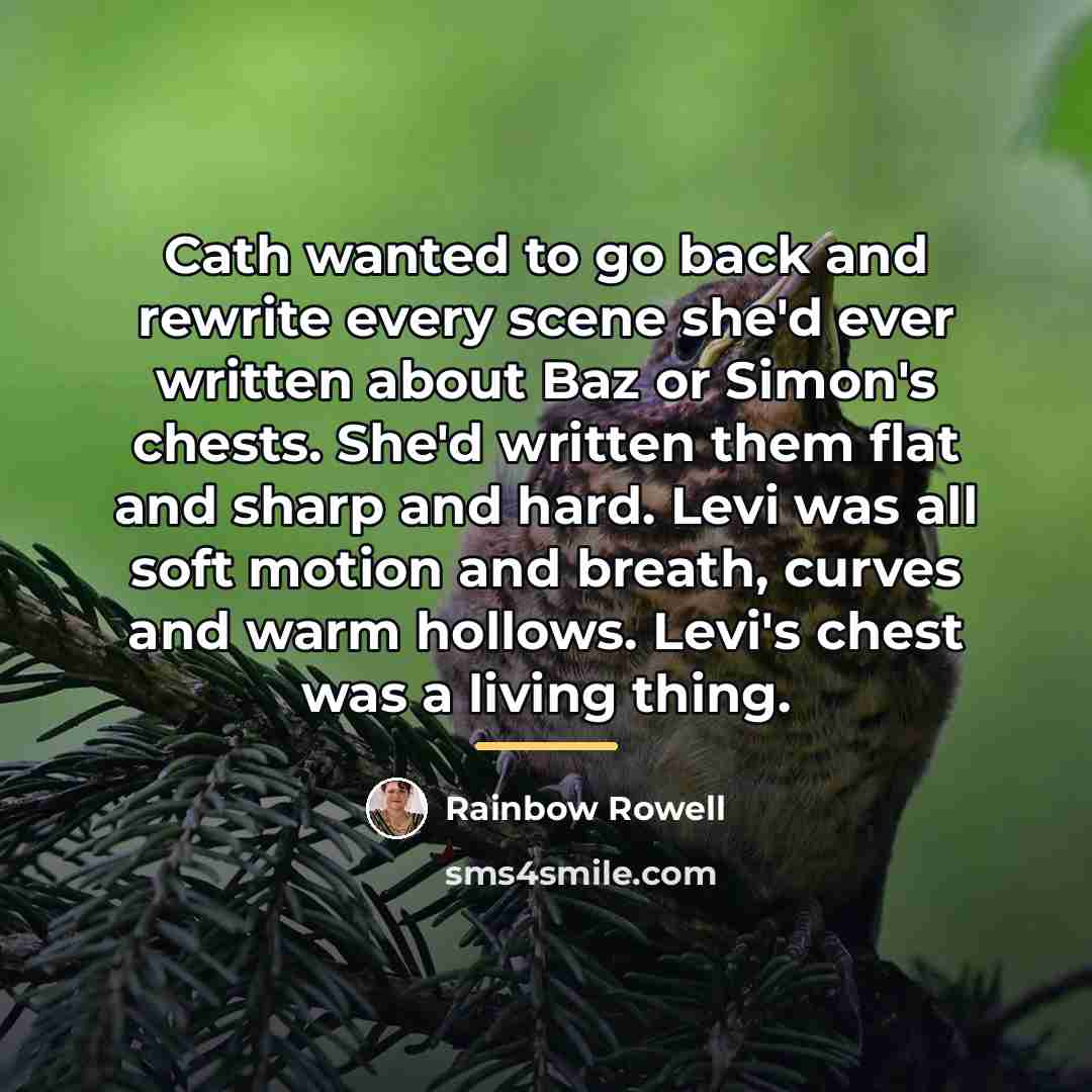 “Cath wanted to go back and rewrite every scene she'd…” quote by Rainbow Rowell