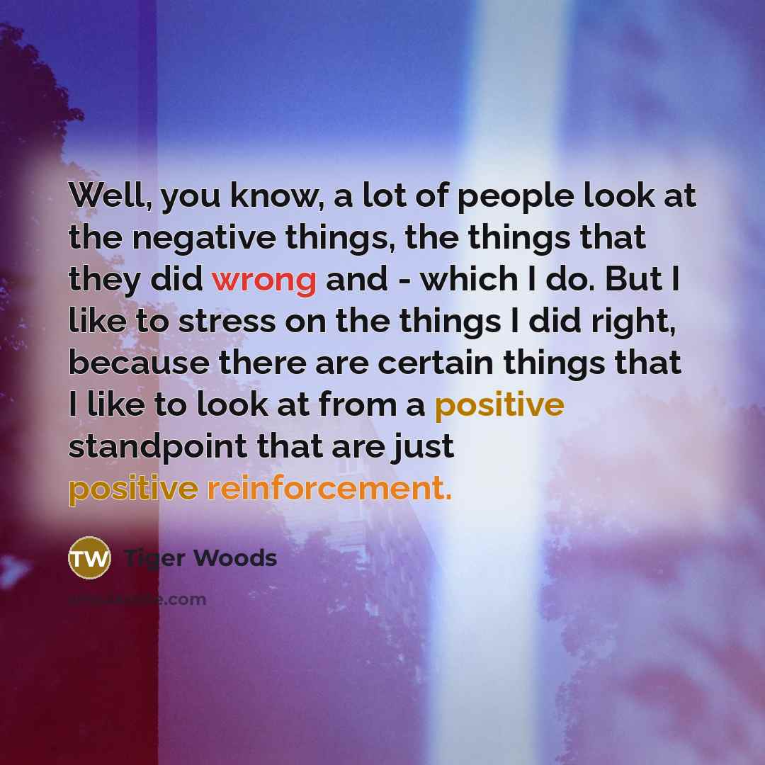 “Well, you know, a lot of people look at the…” quote by Tiger Woods