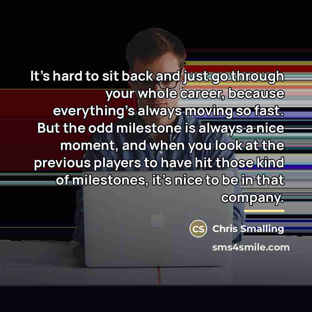 “It's hard to sit back and just go through your…” quote by Chris Smalling