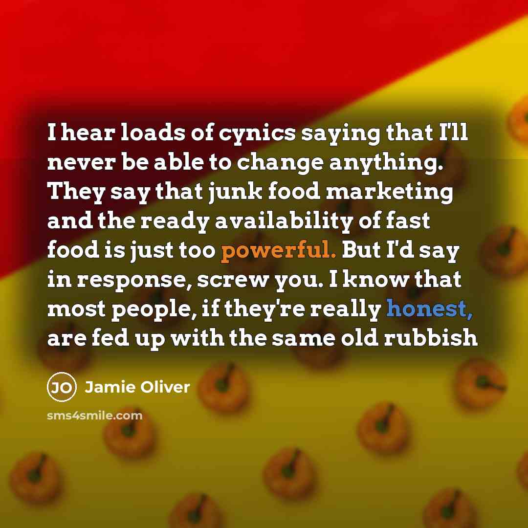 “I hear loads of cynics saying that I'll never be…” quote by Jamie Oliver