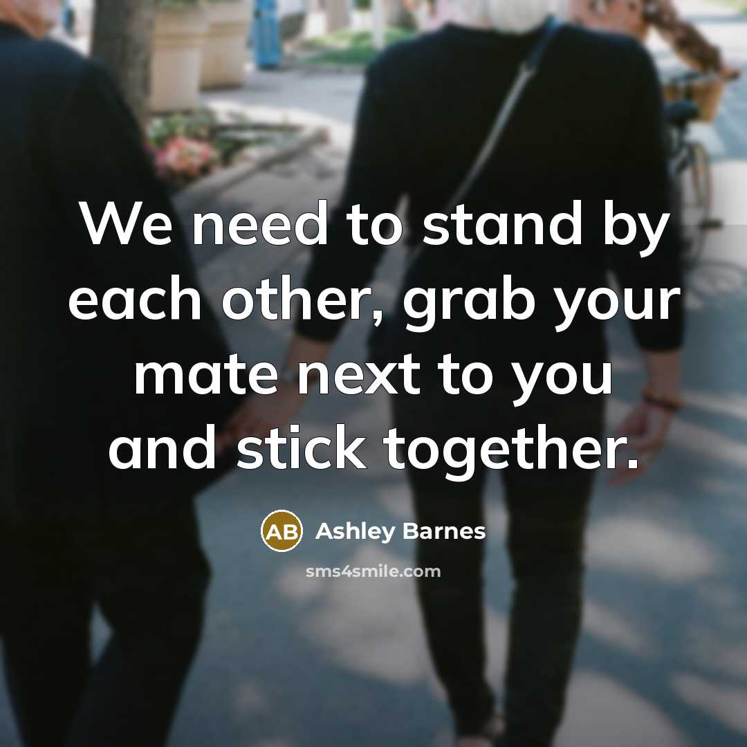 “We need to stand by each other, grab your mate…” quote by Ashley Barnes