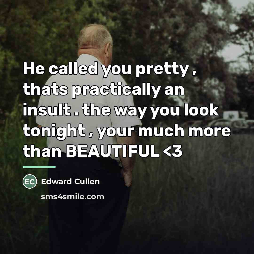 “He called you pretty , thats practically an insult .…” quote by Edward Cullen